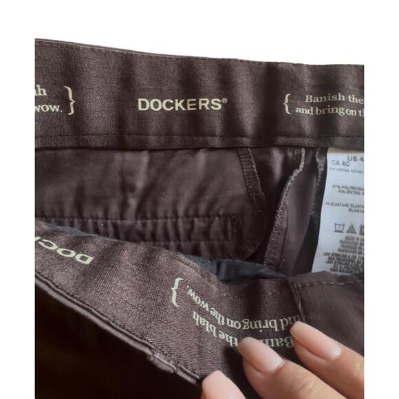 Dockers Womens Dark Brown Trouser Pants Workwear Smart Casual Size 4 S - Picture 4 of 6